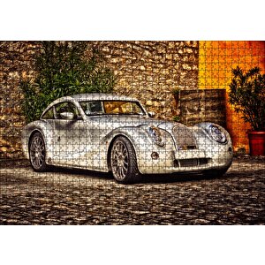 Gri Antika Spor Araba Puzzle Yapboz Mdf Ahşap 1000 Parça