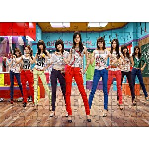 Renkli Girls Generation Kızlar Puzzle Yapboz Mdf Ahşap 120 Parça