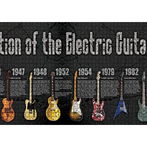 Elektrogitarın Evrimi Puzzle Yapboz Mdf Ahşap 1000 Parça