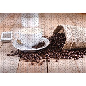 Masada Kahve Çekirdekleri Ve Latte Puzzle Yapboz Mdf Ahşap 500 Parça