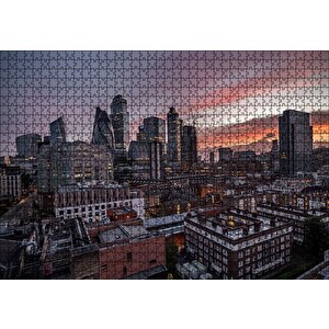 Akşamüzeri Şehir Manzarası Puzzle Yapboz Mdf Ahşap 1000 Parça