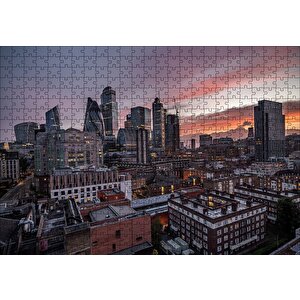 Akşamüzeri Şehir Manzarası Puzzle Yapboz Mdf Ahşap 500 Parça