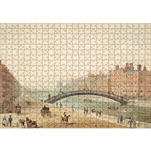 Dublin Ha'peni Köprüsü Puzzle Yapboz Mdf Ahşap 500 Parça