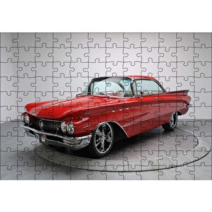 Kırmızı Kuyruklu Buick Klasik Puzzle Yapboz Mdf Ahşap 120 Parça