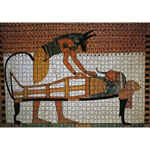 Antik Mısırda Mumya Töreni Puzzle Yapboz Mdf Ahşap 1000 Parça