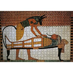Antik Mısırda Mumya Töreni Puzzle Yapboz Mdf Ahşap 500 Parça