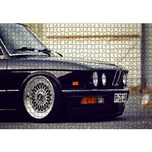 Bmw E 28 Siyah Sağ Ön Detay Puzzle Yapboz Mdf Ahşap 1000 Parça
