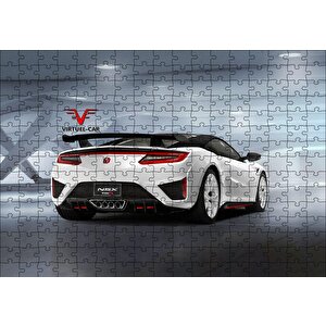 Cakapuzzle  Acura Integra Type R Beyaz Arka Görünüş Puzzle Yapboz Mdf Ahşap