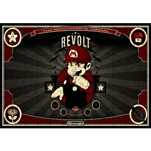 Nintendo Mario Bros Revolt Puzzle Yapboz Mdf Ahşap 120 Parça