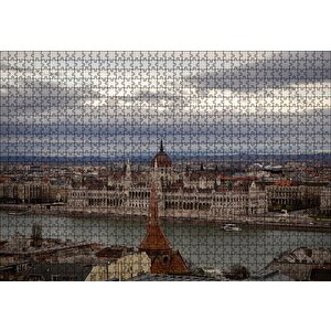Şehri Bölen Nehir Ve Tarihi Binalar Puzzle Yapboz Mdf Ahşap 1000 Parça