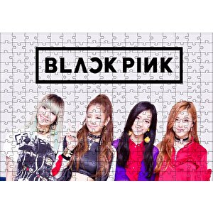Black Pink Grup Logolu Puzzle Yapboz Mdf Ahşap 255 Parça