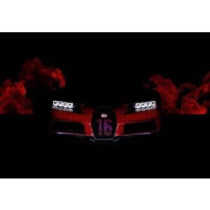 Bugatti Farlar Ve Ön Panel Puzzle Yapboz Mdf Ahşap 1000 Parça