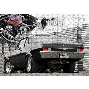 1969 Chevrolet Nova Arka Görünüş Puzzle Yapboz Mdf Ahşap 255 Parça