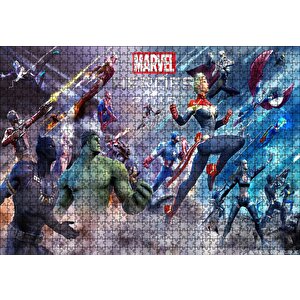 Marvel Kahramanları Puzzle Yapboz Mdf Ahşap 1000 Parça