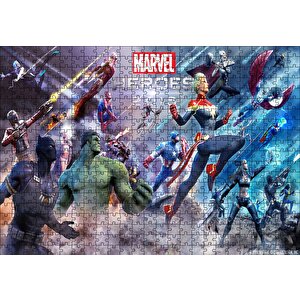 Marvel Kahramanları Puzzle Yapboz Mdf Ahşap 500 Parça