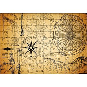 Astronomiye Dair Eski Çizimler Puzzle Yapboz Mdf Ahşap 120 Parça
