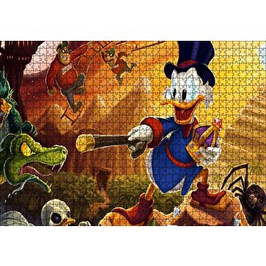 Donald Duck Kötülere Karşı Puzzle Yapboz Mdf Ahşap 1000 Parça