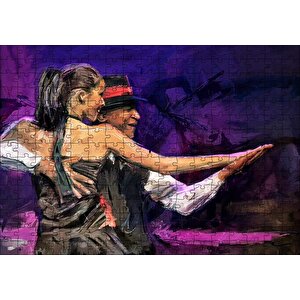 Yağlı Boya Resmi Dans Figürü Görseli Puzzle Yapboz Mdf Ahşap 255 Parça