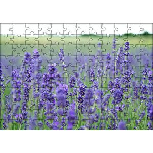 Yeşil Çayırlar Ve Lavantalar Puzzle Yapboz Mdf Ahşap 120 Parça