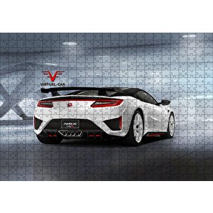 Acura Integra Type R Beyaz Arka Görünüş Puzzle Yapboz Mdf Ahşap 500 Parça