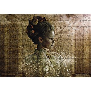 Güzel Genç Model Puzzle Yapboz Mdf Ahşap 120 Parça