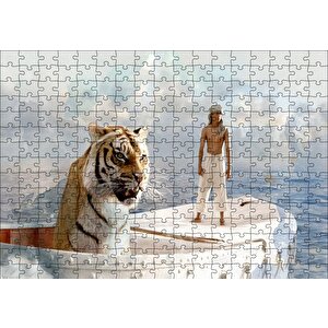 Pi'nin Yaşamı Sandalda Kader Arkadaşları Puzzle Yapboz Mdf Ahşap 255 Parça