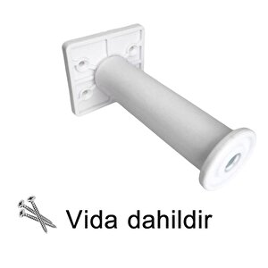 2 Adet Modül Ayarlanabilir Destek Ayağı 15 X 23 Cm Beyaz Ayak Mobilya Kanepe Baza Koltuk Ünite Ayakları