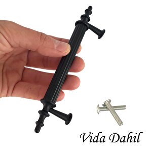 Erciyes Kulp Siyah 96 Mm Kulp Mobilya Mutfak Dolabı Çekmece Dolap Kapak Kulpu Kulbu Metal Kulpları