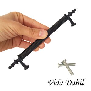 Erciyes Kulp Siyah 128 Mm Kulp Mobilya Mutfak Dolabı Çekmece Dolap Kapak Kulpu Kulbu Metal Kulpları