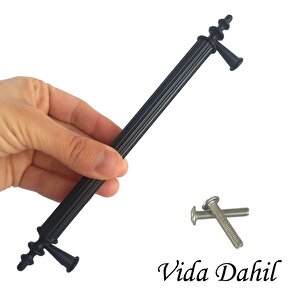 12 Adet Erciyes Kulp Siyah 160 Mm Kulp Mobilya Mutfak Dolabı Çekmece Dolap Kapak Kulpu Kulbu Metal Kulpları