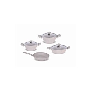 7 Parça Grani̇t Tencere Set Bej