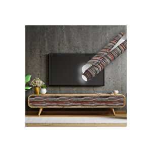 Ahşap Görünümlü Yapışkanlı Folyo, Eskitme Ağaç Görünümlü Mobilya Ve Duvar Kaplama Kağıdı 0137 45x1500 cm 