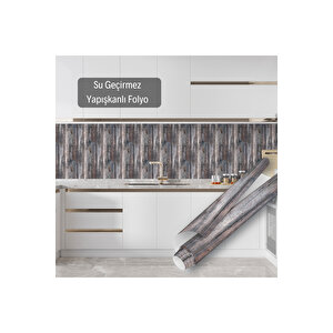 Eskitme Görünümlü Parke Desenli Yapışkanlı Folyo, Mobilya Ve Duvar Kaplama Kağıdı 0138 45x1500 cm 