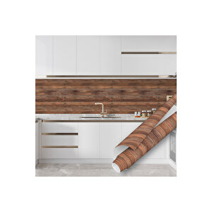 Kendinden Yapışkanlı Folyo Tahta Görünümlü Mutfak Tezgah Arası Kaplama Folyosu 0126 90x1500 cm
