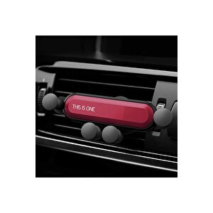 Kavramalı Petek Girişli Araç Telefon Tutucu - Kırmızı Oppo Ax7 Uyumlu