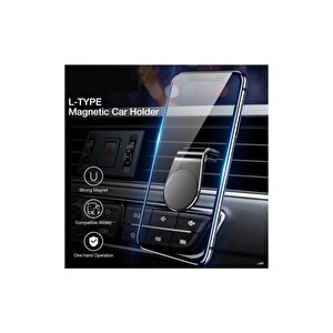 General Mobile Gm 20 Pro Uyumlu Silver Araba İçi Mıknatıslı Telefon Tutucu