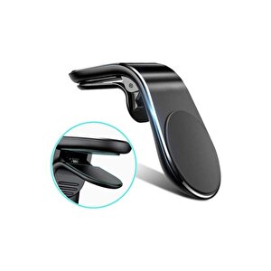 Araba Içi Mıknatıslı Telefon Tutucu Siyah Oppo A5 2020 Uyumlu