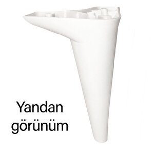 8 Adet Zelve 20 Cm Beyaz Lüx Mobilya Kanepe Sehpa Ünite Koltuk Ayağı Baza Ayak