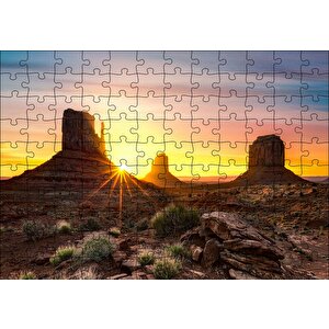 Büyük Kanyonda Gün Batımı Puzzle Yapboz Mdf Ahşap 120 Parça