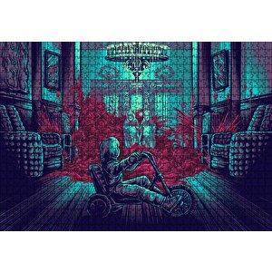 The Shining İkizler Ve Bisikletli Çocuk Puzzle Yapboz Mdf Ahşap 1000 Parça