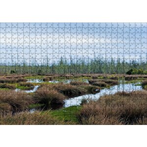 Sazlıklar Ve Su Kenarında Otlar Puzzle Yapboz Mdf Ahşap 500 Parça
