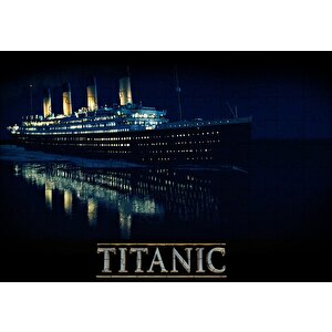 Titanic Gece Ve Işıklar Puzzle Yapboz Mdf Ahşap 120 Parça