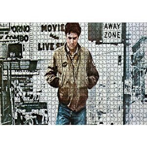 Taxi Driver De Niro Sokakta Puzzle Yapboz Mdf Ahşap 1000 Parça