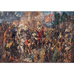 Savaş Sahnesi Karmaşa Puzzle Yapboz Mdf Ahşap 120 Parça