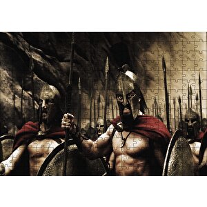 300 Spartalı Savaş Sahnesi Puzzle Yapboz Mdf Ahşap 255 Parça