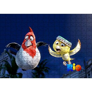 Cakapuzzle  Rio Macerası Sarı Ve Kırmızı Beyaz Kuşlar Puzzle Yapboz Mdf Ahşap
