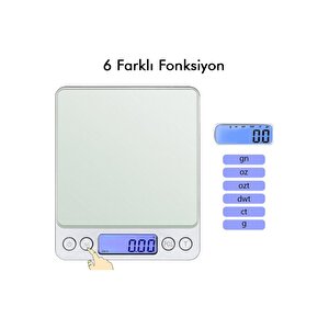 Digital Lcd Hassas Tartı-mutfak Terazisi 2kg/0.1gr