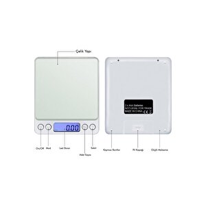 Digital Lcd Hassas Tartı-mutfak Terazisi 2kg/0.1gr