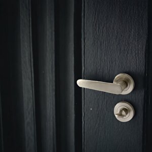 Kayı Saten Wc Banyo Uyumlu Kapı Kolu Daire Rozetli Kapı Kulpu Sağa Sola Uygun Kapı Kolları