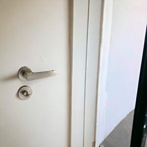 Kayı Saten Wc Banyo Uyumlu Kapı Kolu Daire Rozetli Kapı Kulpu Sağa Sola Uygun Kapı Kolları
